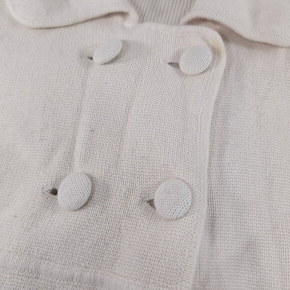 Isaac Mizrahi Target Wool Rabbit Hair Collared Cream Button Sweater Cardigan XXL - Picture 7 of 13